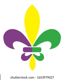 vector illustration of mardi gras fleur de lis. 
