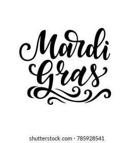 Vector Illustration Mardi Gras Hand Written Stock Vector (Royalty Free ...