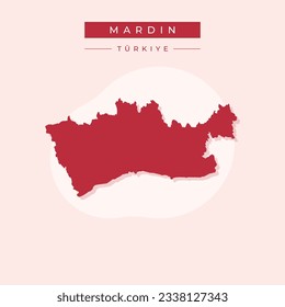 Vector illustration vector of Mardin map Turkey