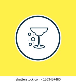 Vector illustration of margarita glass icon line. Beautiful drink element also can be used as nightclub icon element.