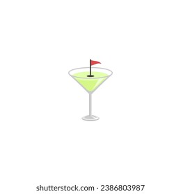 vector illustration of margarita golf