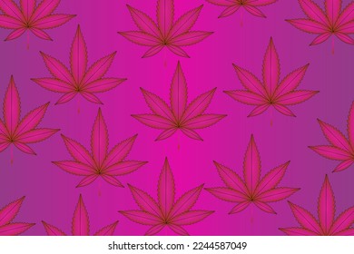 Vektorgrafik von Marihuana-Blättern, Cannabis-Pflanzen für medizinische Zwecke