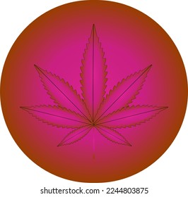 
Vektorgrafik von Marihuana-Blättern, Cannabis-Pflanzen für medizinische Zwecke