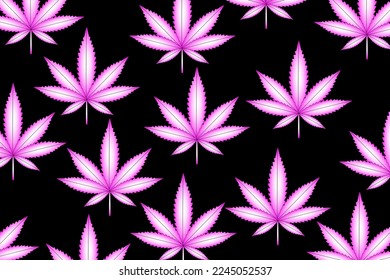 Vector illustration of marijuana leaf, cannabis plant used for medicinal purposes