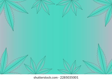 Vector illustration of marijuana leaf, cannabis plant used for medicinal purposes