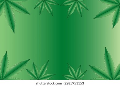Vektorgrafik von Marihuana-Blättern, Cannabis-Pflanzen für medizinische Zwecke