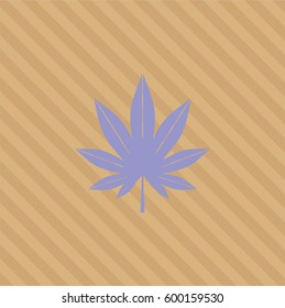 Vector illustration of Marijuana leaf (weed) icon or symbol
