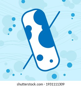 Vector illustration. marine alphabet for decoration and signature cards. For decorations. The letter is separately on the background. Letter X