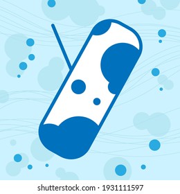 Vector illustration. marine alphabet for decoration and signature cards. For decorations. The letter is separately on the background. Letter Y