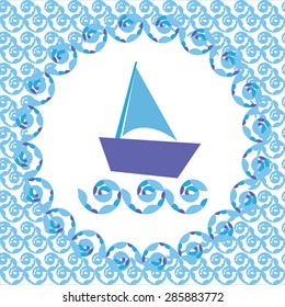vector illustration Marine banner
