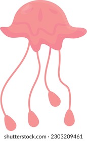 Vector illustration of a marine jellyfish.