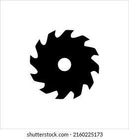 Vector illustration, mark, logo for design. The cut wood with a saw. Sign of Lumberjack, Woodwork.