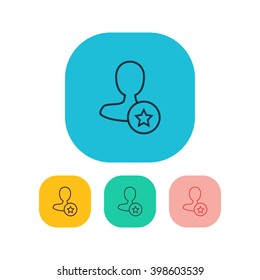 Vector illustration of mark user icon
