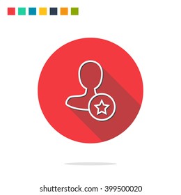 Vector illustration of mark user icon