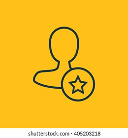 Vector illustration of mark user icon