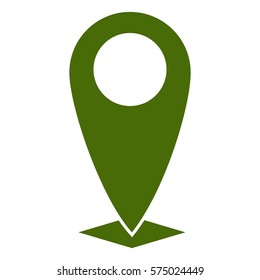 Vector Illustration of Marker in Green Icon
