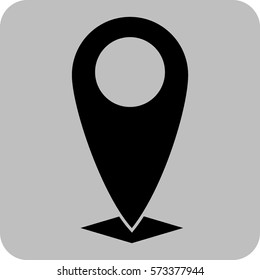 Vektorgrafik des Marker-Symbols auf Schwarz
