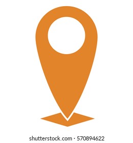 Vector Illustration of Marker Icon in Orange
