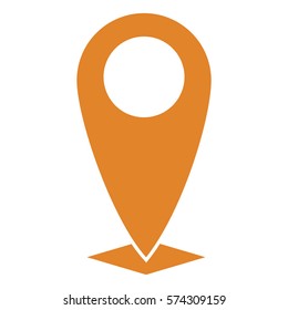 Vector Illustration of Marker Icon in orange