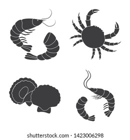 Vector illustration of market and marine  logo. Set of market and sea vector icon for stock.
