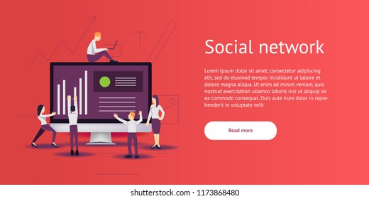 Vector illustration - marketing and advertising in flat style.
