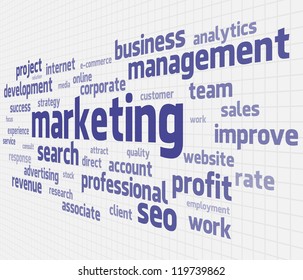 Vector illustration of a marketing cloud