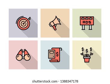 VECTOR ILLUSTRATION OF MARKETING ICON CONCEPT