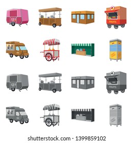 Vector illustration of marketing and tent icon. Collection of marketing and outdoor vector icon for stock.