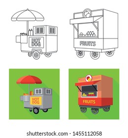 Vector illustration of marketing and tent logo. Collection of marketing and outdoor vector icon for stock.