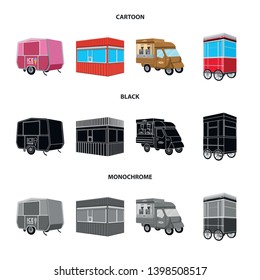 Vector illustration of marketing and tent sign. Collection of marketing and outdoor stock vector illustration.