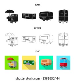 Vector illustration of marketing and tent symbol. Collection of marketing and outdoor stock symbol for web.