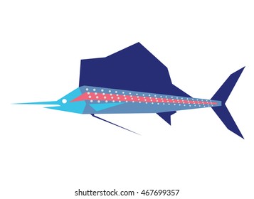 Vector illustration of Marlin