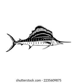 vector illustration of marlin fish