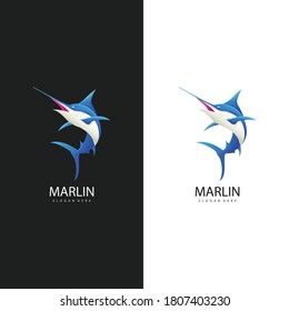 Vector illustration of Marlin fish logo