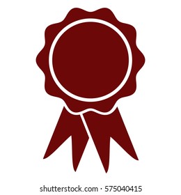 Vector Illustration of Maroon Badge Icon
