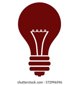 Vector Illustration of Maroon Bulb Icon
