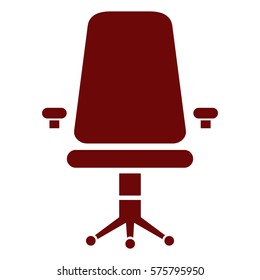 Vector Illustration of Maroon Chair Icon
