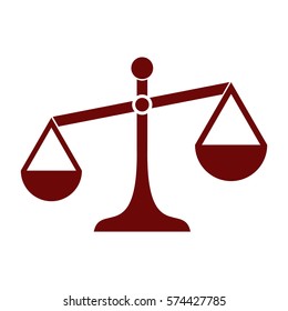 Vector Illustration of Maroon Justice Icon
