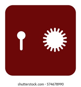 Vector Illustration of Maroon Security Devices Icon
