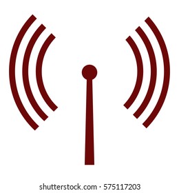 Ilustración vectorial del icono de Maroon Wifi
