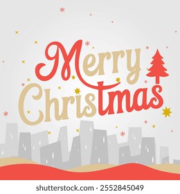 Ilustración vectorial Casarse con Navidades de fondo. Letras dibujadas a mano.
