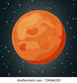 Vector illustration with Mars.