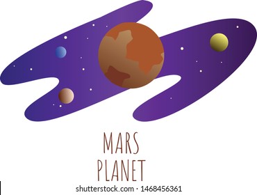 Vector illustration of the Mars planet