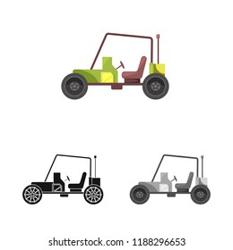 Vector illustration of mars and space icon. Collection of mars and planet stock symbol for web.