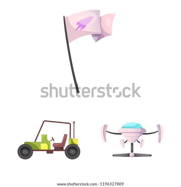 Vector illustration of mars and
space icon. Collection of mars and planet stock symbol for
web.