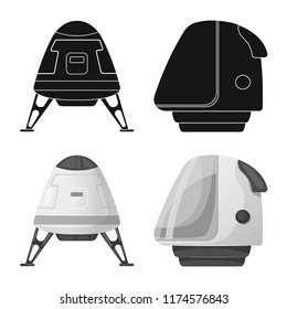 Vector illustration of mars and space logo. Collection of mars and planet stock vector illustration.