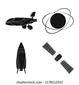 Vector illustration of mars and space logo. Set of mars and planet stock vector illustration.