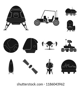 Vector illustration of mars and space logo. Collection of mars and planet stock vector illustration.