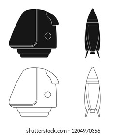 Vector illustration of mars and space logo. Set of mars and planet stock vector illustration.