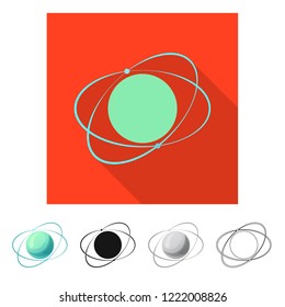 Vector illustration of mars and space logo. Set of mars and planet stock symbol for web.